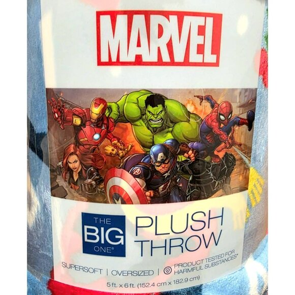 New Marvel Spiderman Plush Throw Blanket Christmas Holiday Snowflake Gift Winter - Picture 5 of 5